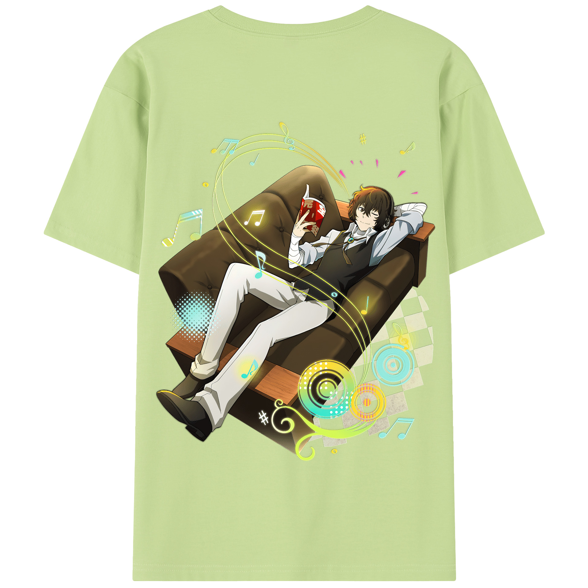 （画像用） 文豪ストレイドッグス Bungo Stray Dogs 綿100％半袖Tシャツ（背面プリント）